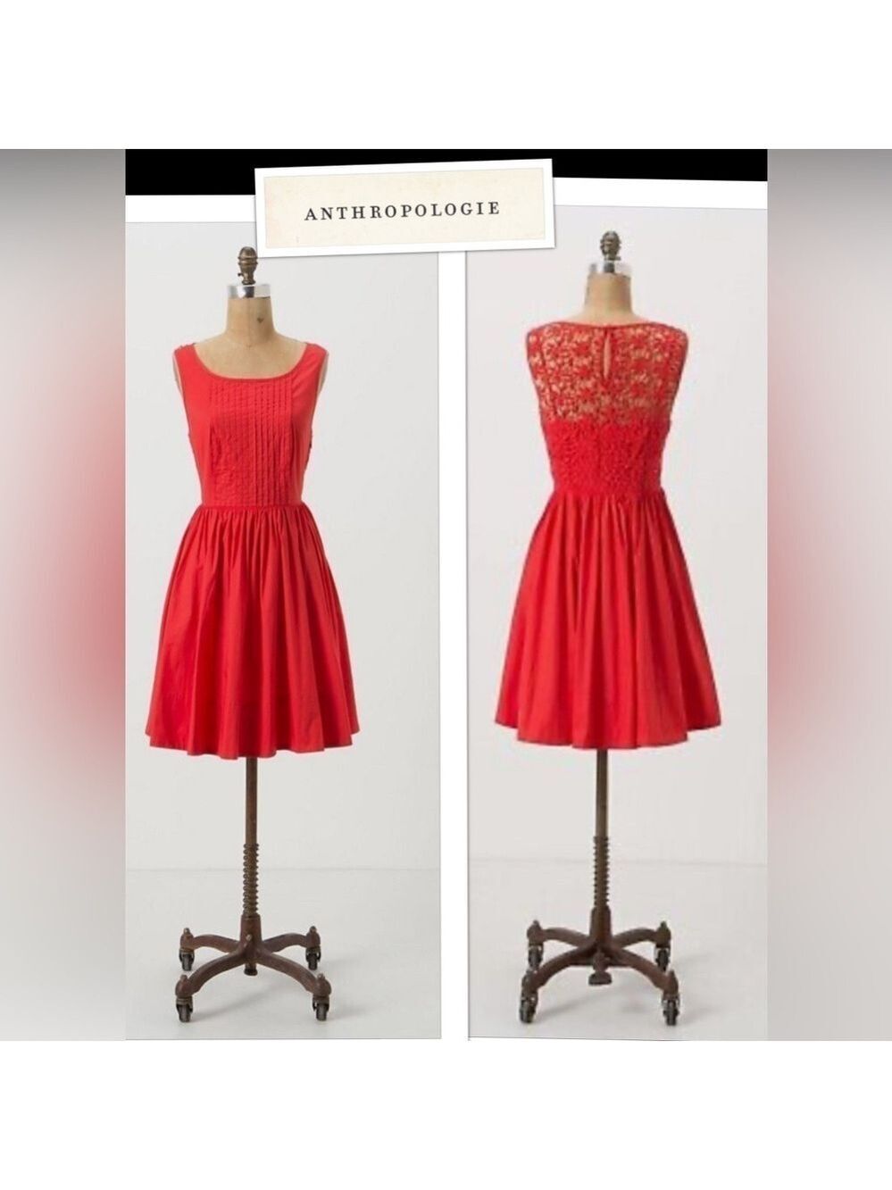 Anthropologie Moulinette Floral Lace Delicate Feminine Mini Dress size 2